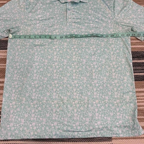 Greenside Mens Golf Polo Shirt Polyester Blend Side Slit Short Sleeves Green XL - Picture 11 of 12